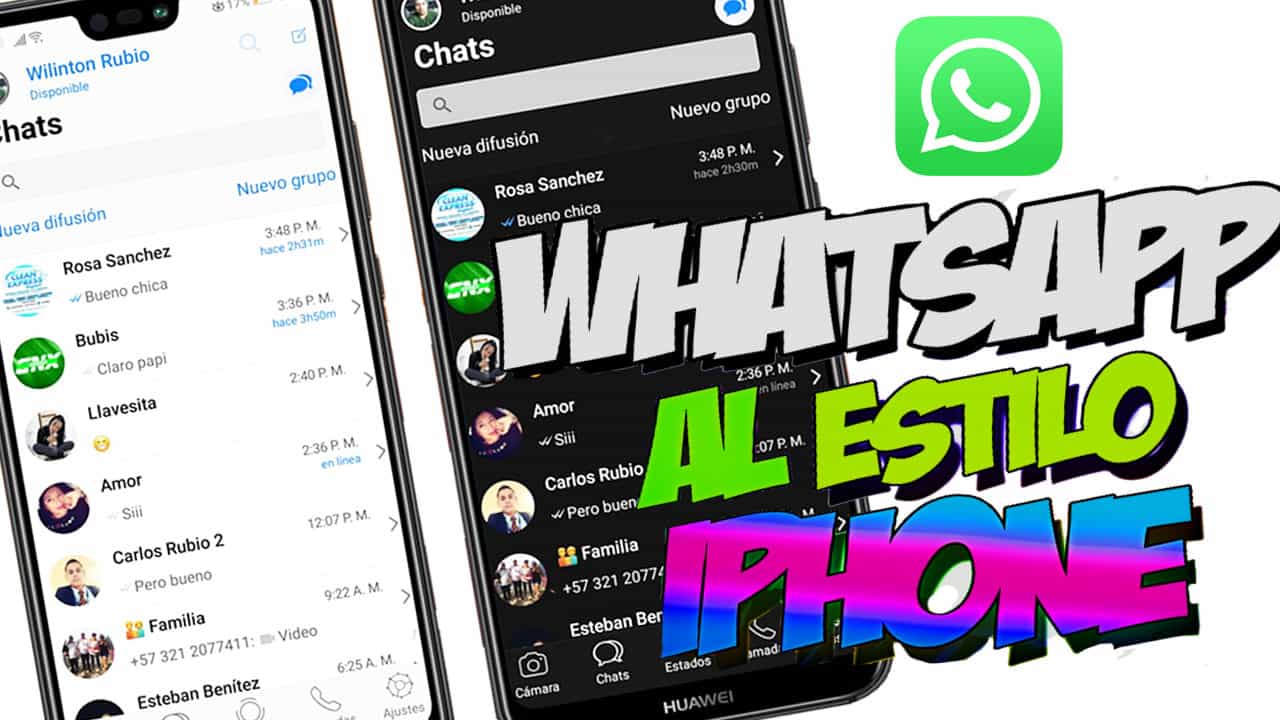 Whatsapp Estilo Iphone para Android | Tema Claro y Oscuro