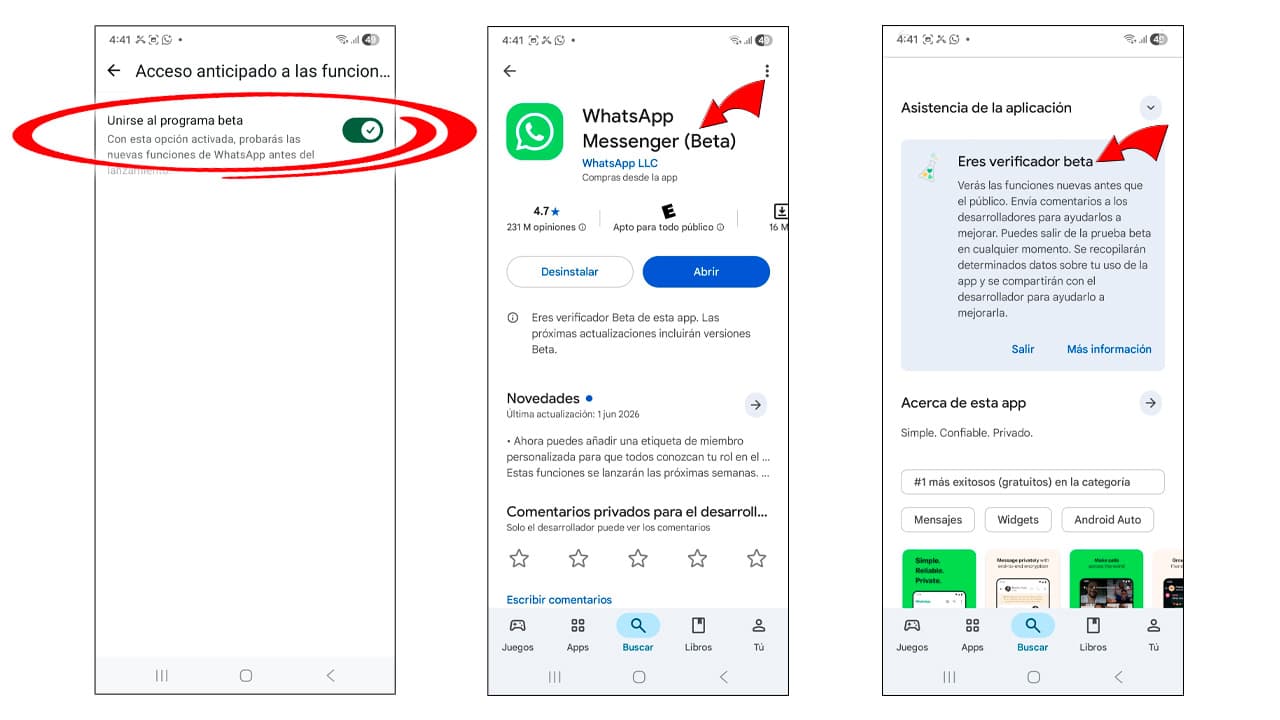 Cómo unirse a WhatsApp Beta desde Google Play